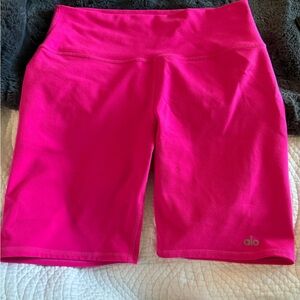 ALO Yoga Women's Bright Pink Bike Shorts